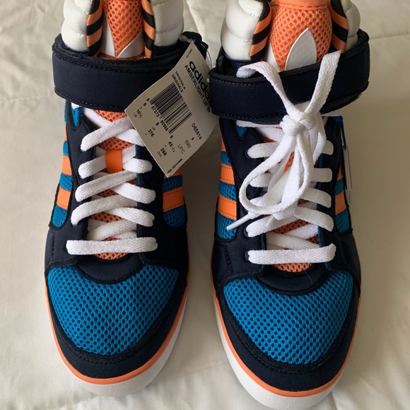 adidas gazelle silver green womens Adidas Amberlight Hidden Wedge High-Top Sneakers – love, beatrice xo main image 1
